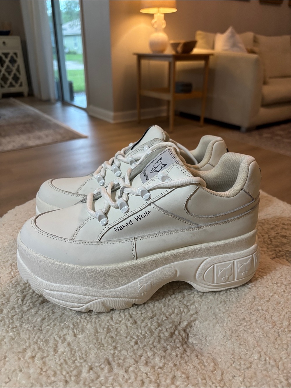 Naked Wolfe SPORTY WHITE LEATHER size 40
Retail $200